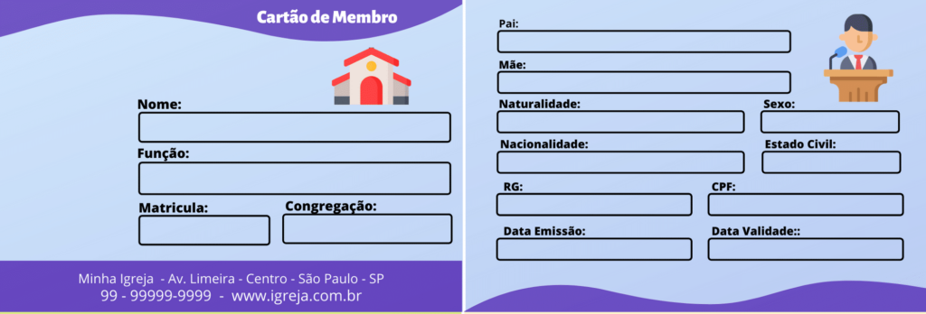 cartão de membros
