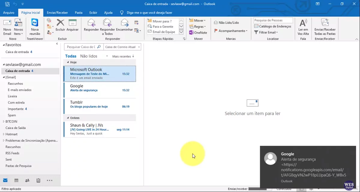 Como configurar Outlook e Enviar E-mail aniversariantes Planilha