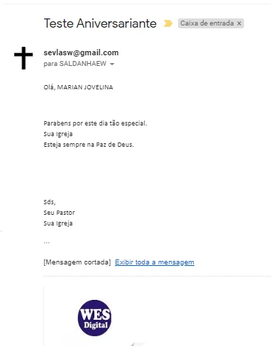 Como configurar Outlook e Enviar E-mail aniversariantes Planilha cadastro de membros